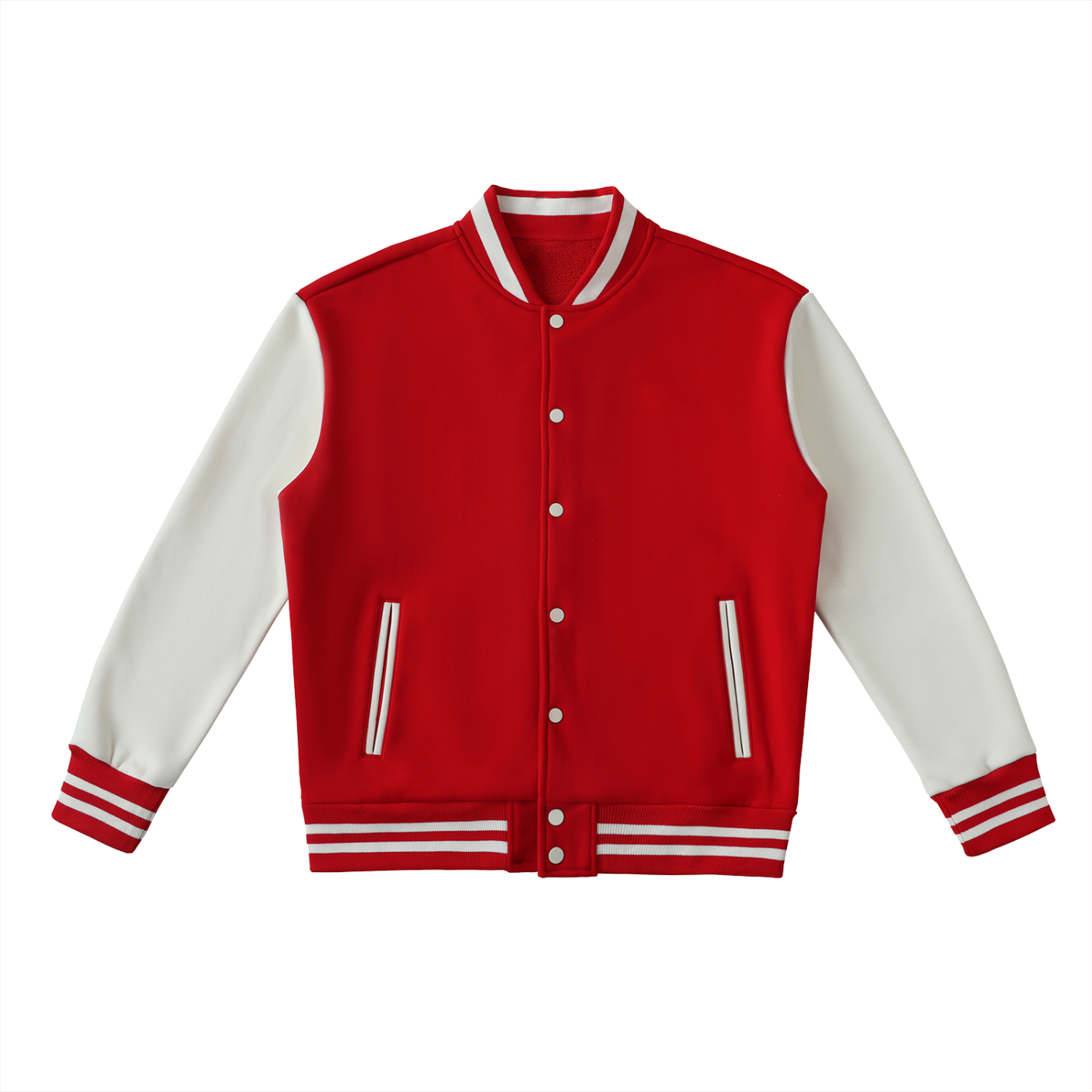 A6 Two-Tone Fleeced Varsity Jacket
