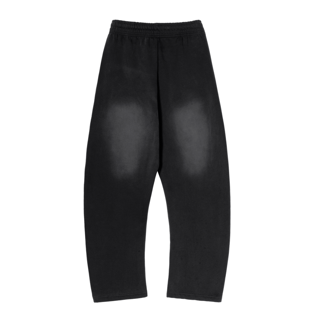 black Sunfade Curved Blade Fleece Sweatpants