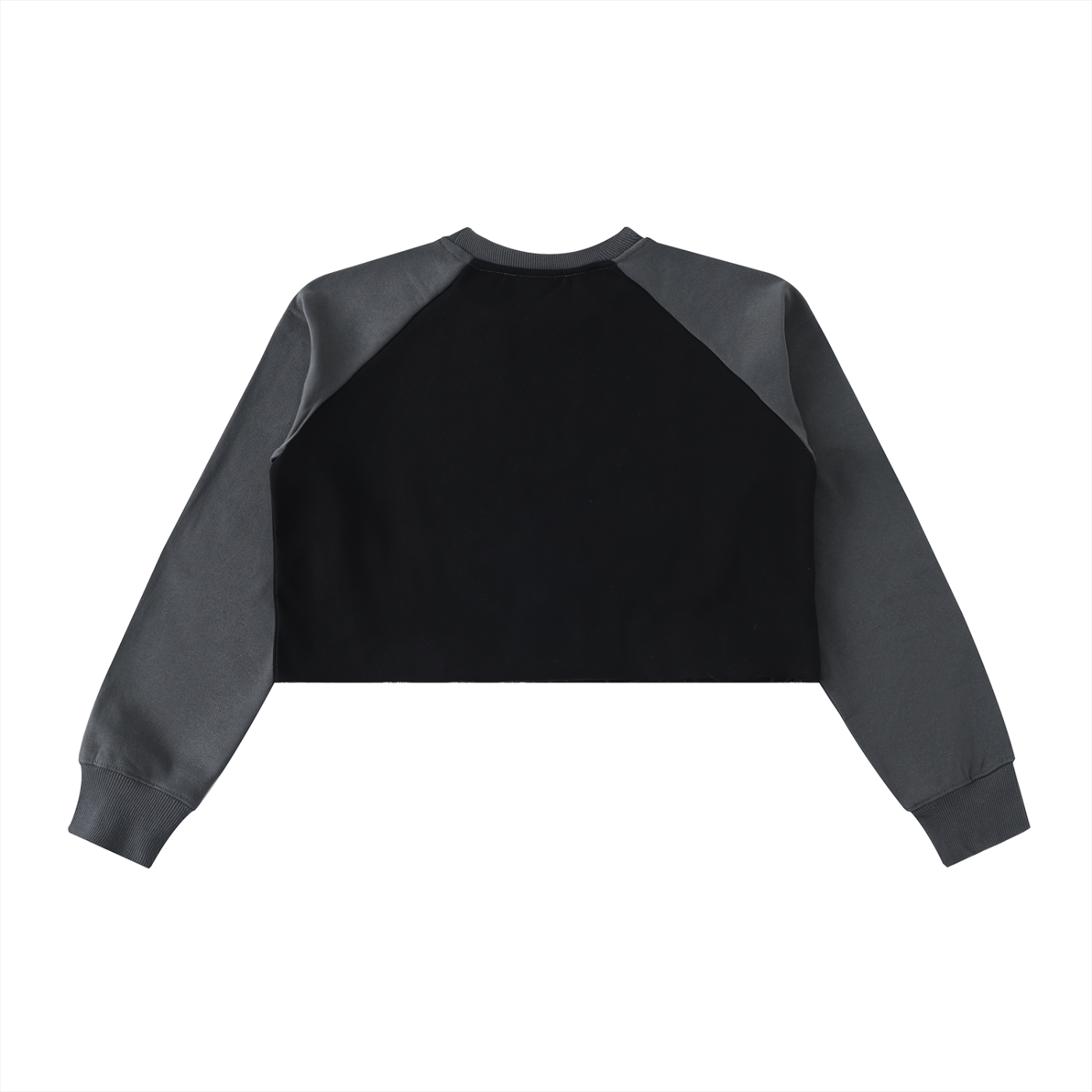 Hem Color-Block Raglan Crop Sweatshirt