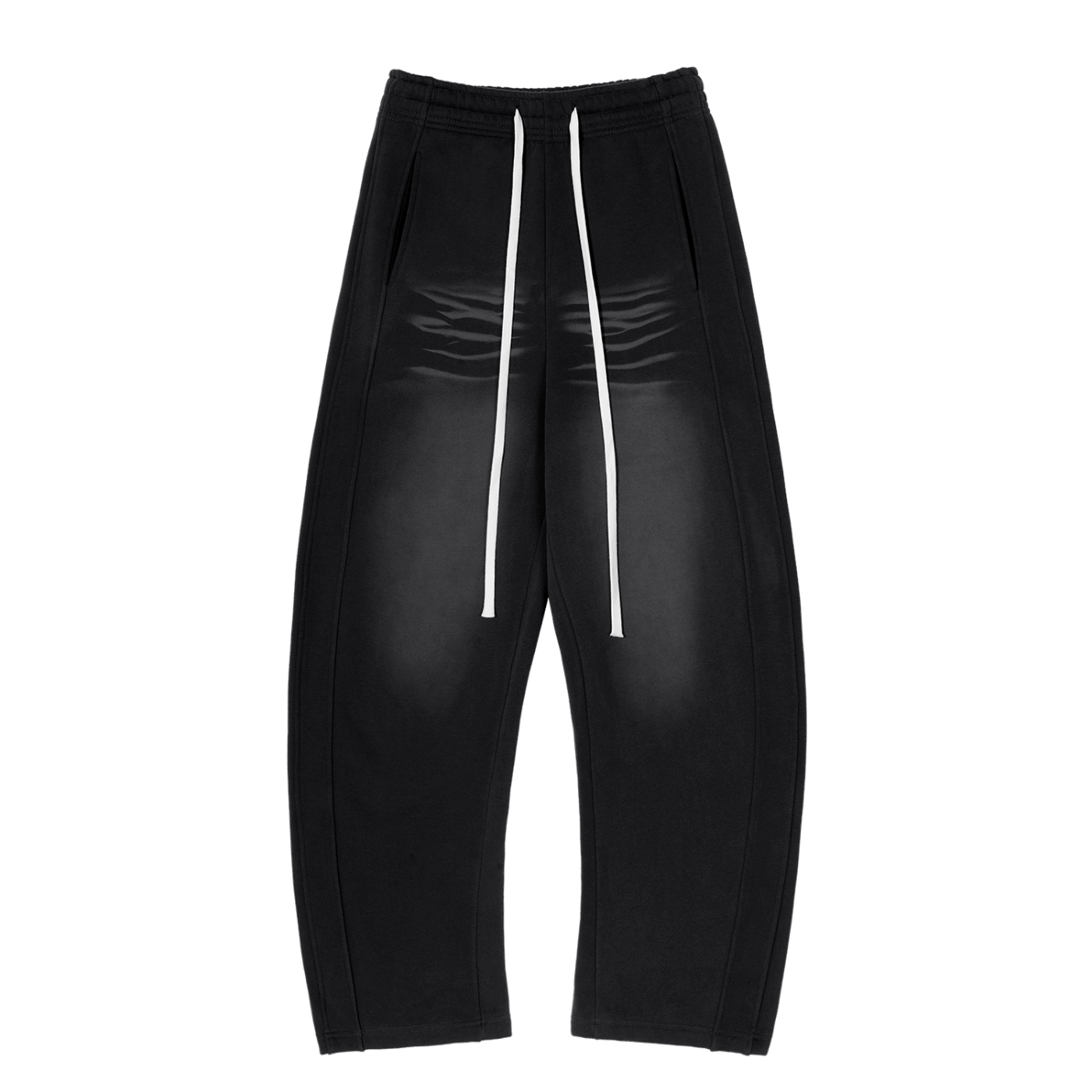 black Sunfade Curved Blade Fleece Sweatpants