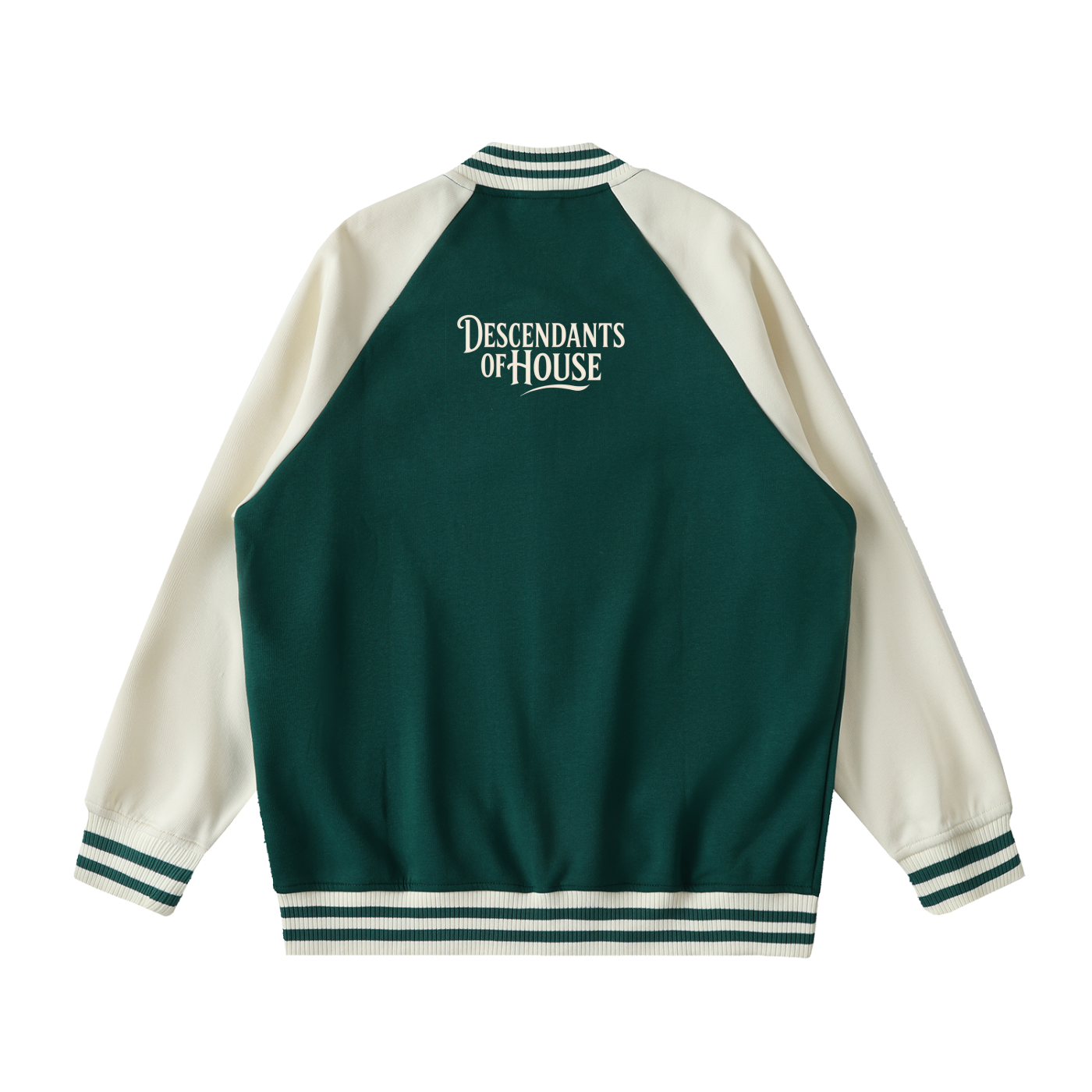 Two Tone Raglan Sleeve Varsity Jacket